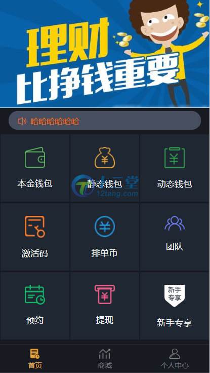 2020最近更新USDT虚拟币排单 虚拟钱包理财投资程序带商城支持商家入驻等