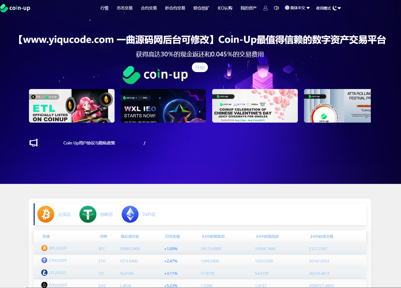 多语言区块链交易所源码带详细安装文档教程-支持合约-币币锁仓-挖矿-认购-otc等 带视频演示