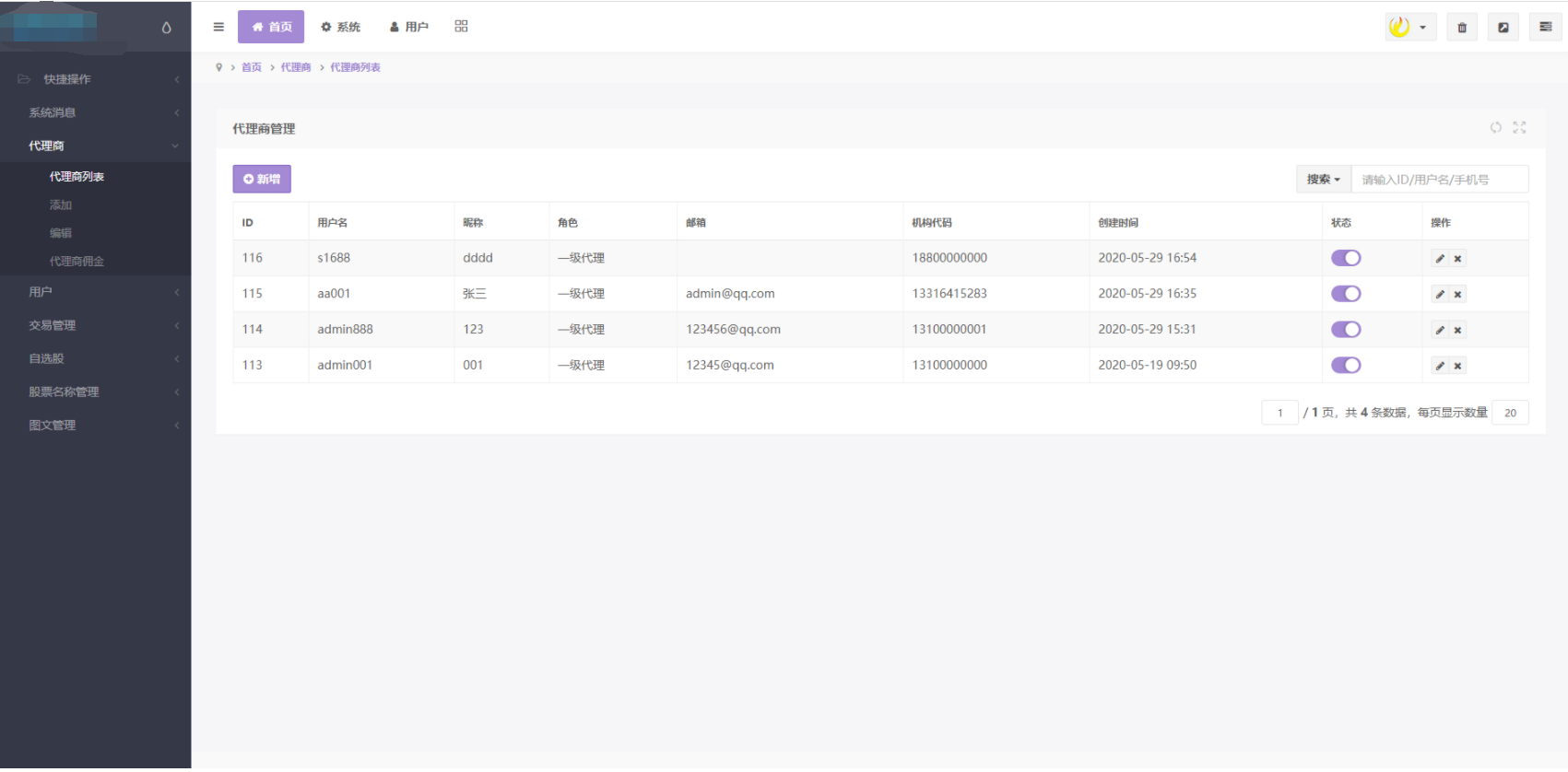 2021全新单手机版金融理财配资网站系统源码
