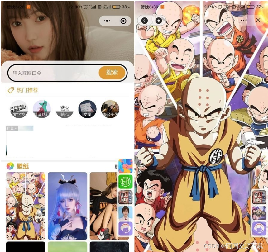WordPress壁纸小程序-支持微信小程序 抖音壁纸小程序