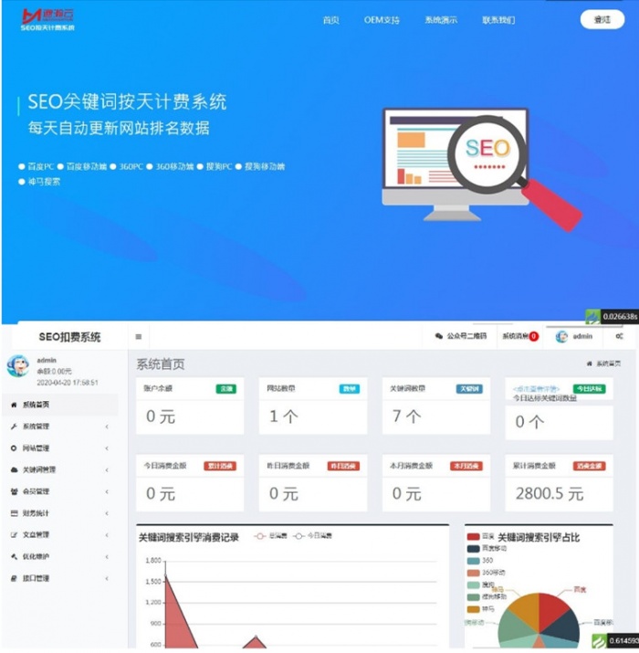 2020SEO按天扣费系统网站源码 2020SEO按天扣费系统网站源码