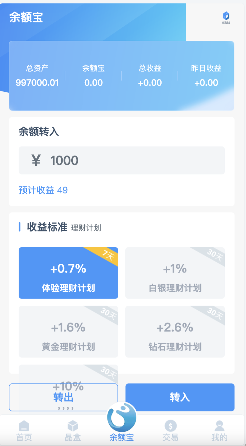 GRC晶盒能源云算力矿机理财系统源码/Grcnyst云算力矿机/区块链云算力矿机/余额宝理财/虚拟币交易市场/前端html+后端PHP
